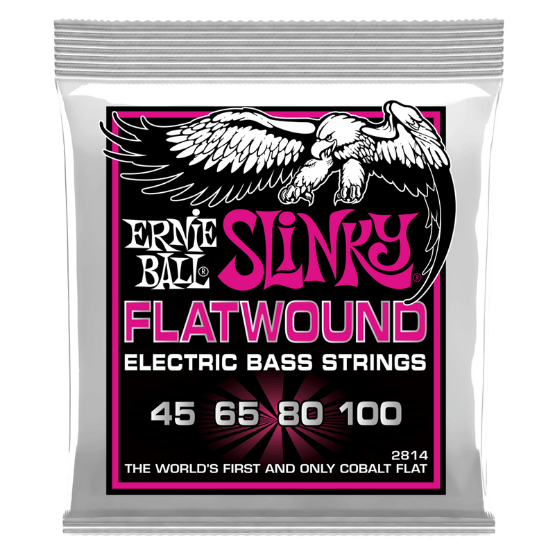 สายเบส Ernie Ball SUPER SLINKY FLATWOUND ELECTRIC BASS STRINGS 45-100
