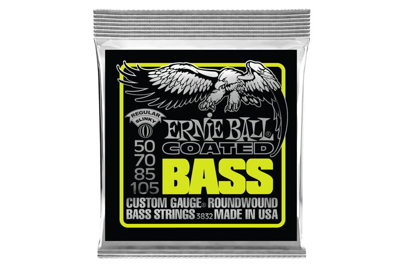 สายเบส Ernie Ball REGULAR SLINKY COATED ELECTRIC BASS STRINGS 50-105