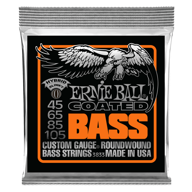 สายเบส Ernie Ball HYBRID SLINKY COATED ELECTRIC BASS STRINGS 45-105