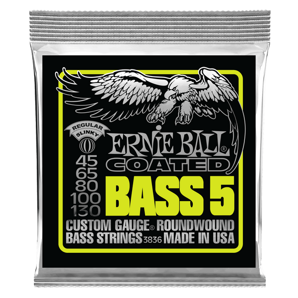 สายเบส Ernie Ball BASS 5 SLINKY COATED ELECTRIC BASS STRINGS 45-130