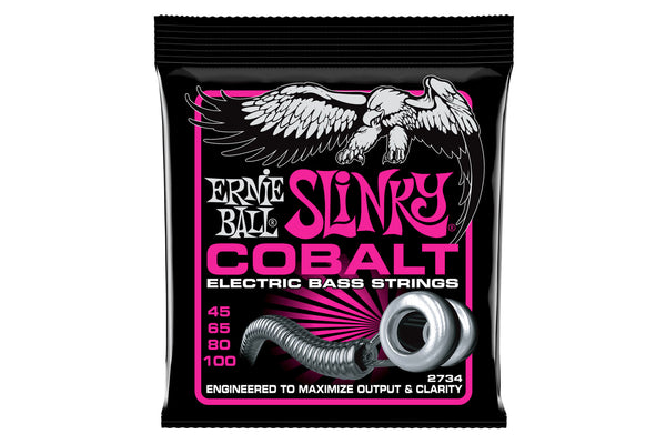 สายเบส Ernie Ball SUPER SLINKY COBALT ELECTRIC BASS STRINGS 45-100