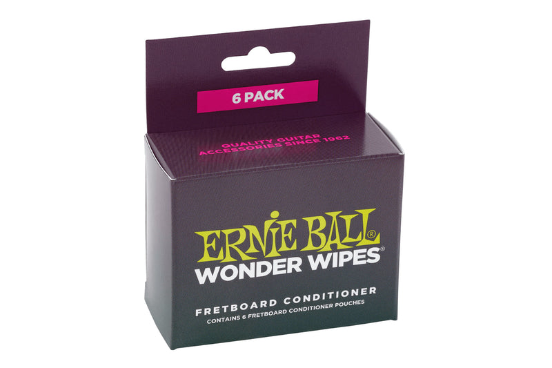 น้ำยาเช็ดฟิงเกอร์บอร์ดกีต้าร์ Ernie Ball WONDER WIPES FRETBOARD CONDITIONER 6 PACK
