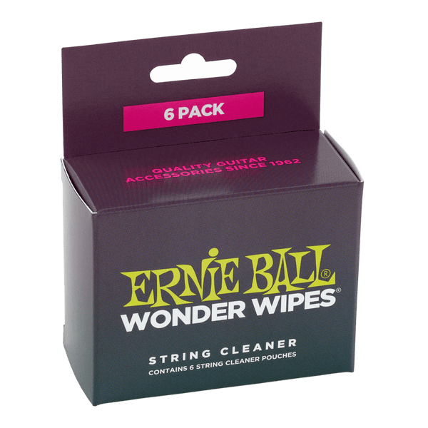 น้ำยาเช็ดสายกีต้าร์ Ernie Ball WONDER WIPES STRING CLEANER 6 PACK