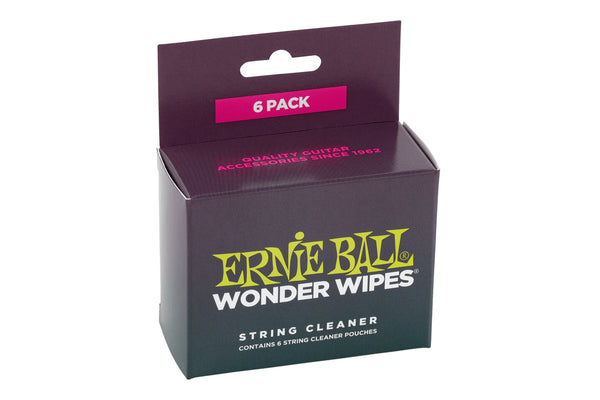 น้ำยาเช็ดสายกีต้าร์ Ernie Ball WONDER WIPES STRING CLEANER 6 PACK