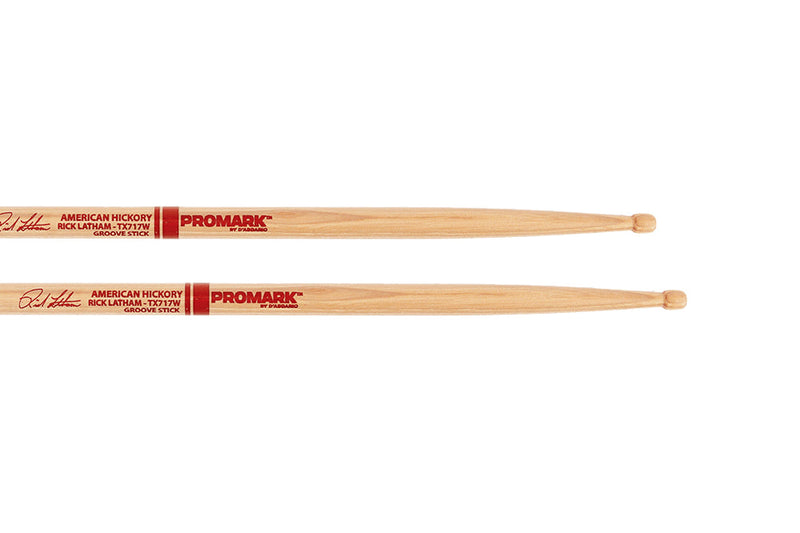 ไม้กลอง ไม้กลอง Promark Hickory 717 Rick Latham Wood Tip