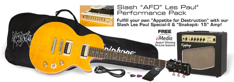 กีต้าร์ไฟฟ้า Epiphone Slash AFD Les Paul Performance Pack