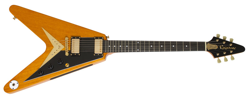 กีต้าร์ไฟฟ้า Epiphone Ltd. Ed. Joe Bonamassa 1958 "Amos" Korina Flying-V Outfit