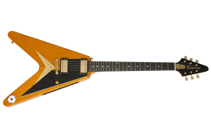 กีต้าร์ไฟฟ้า Epiphone Ltd. Ed. Joe Bonamassa 1958 "Amos" Korina Flying-V Outfit