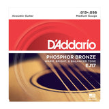 สายกีต้าร์โปร่ง Daddario EJ17 Phosphor Bronze, Medium, 13-56