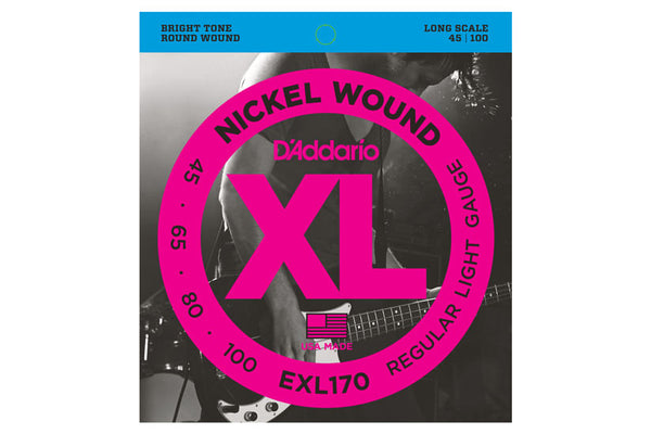 สายเบส Daddario EXL170 Nickel Wound Bass, Light, 45-100, Long Scale