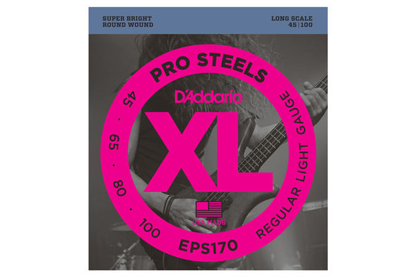 สายเบส Daddario EPS170 ProSteels Bass, Light, 45-100, Long Scale