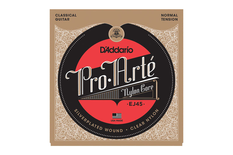 สายกีต้าร์คลาสสิค Daddario EJ45 Pro-Arté Nylon, Normal Tension