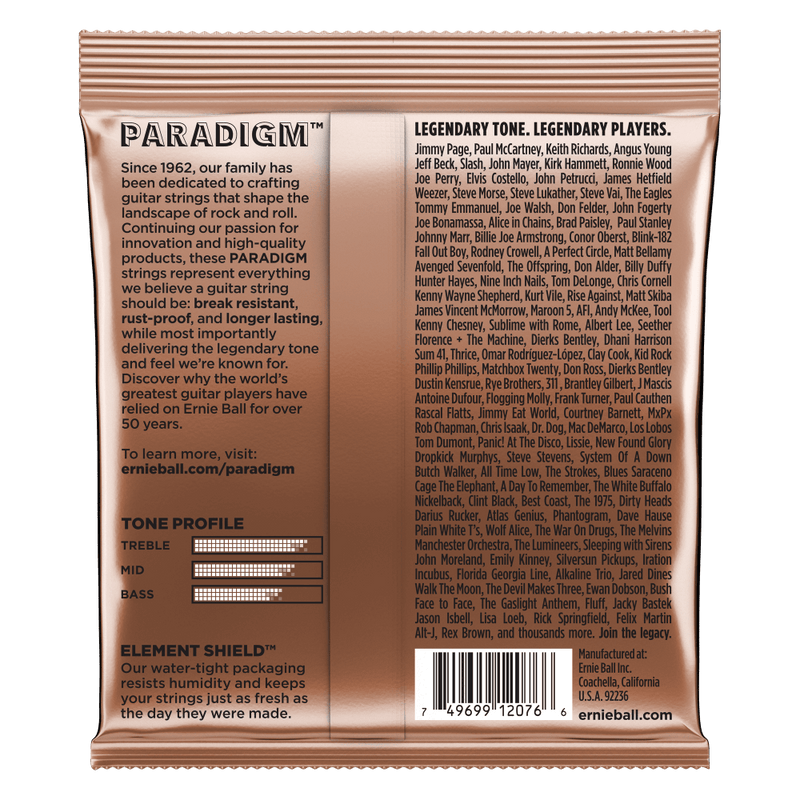 สายกีต้าร์โปร่ง Ernie Ball PARADIGM MEDIUM LIGHT PHOSPHOR BRONZE ACOUSTIC GUITAR STRINGS 12-54