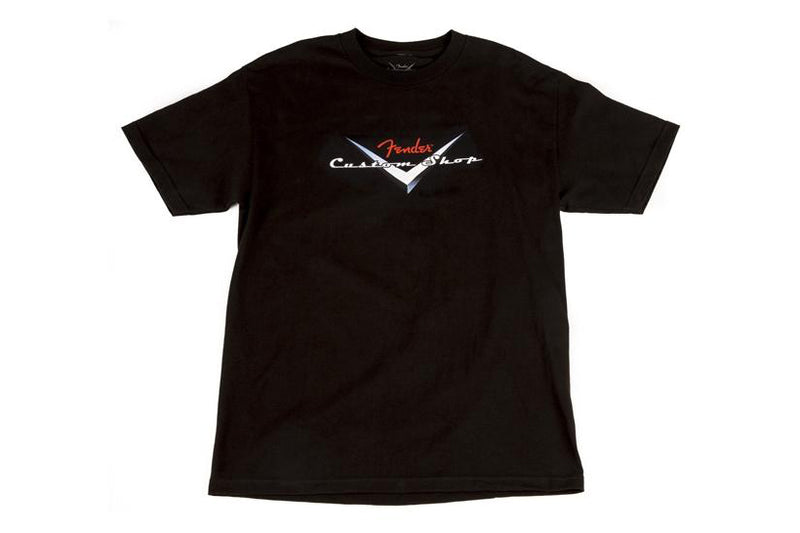 เสื้อยืด Fender T-Shirt Custom Shop Logo Black