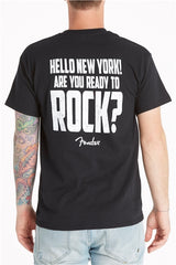เสื้อยืด FENDER NEW YORK ARE YOU READY TO ROCK T-SHIRT - SIZE MEDIUM