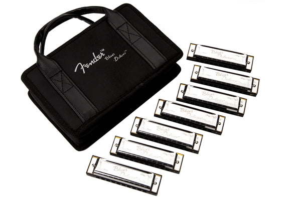 ฮาโมนิก้า เมาท์ออแกน Fender Blues Deluxe Harmonicas 7-Packs with case