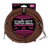 สายแจ็คกีต้าร์ Ernie Ball 25 Feet Straight / Angle Braided Instrument Cables