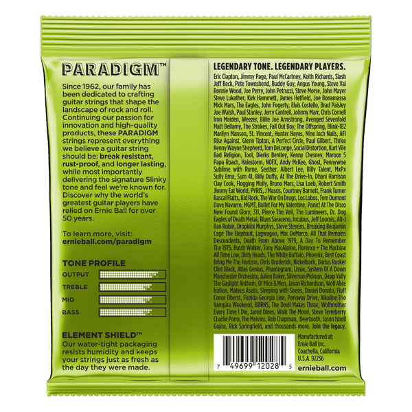 สายกีต้าร์ไฟฟ้า Ernie Ball REGULAR SLINKY PARADIGM 7-STRING ELECTRIC GUITAR STRINGS - 10-56 GAUGE