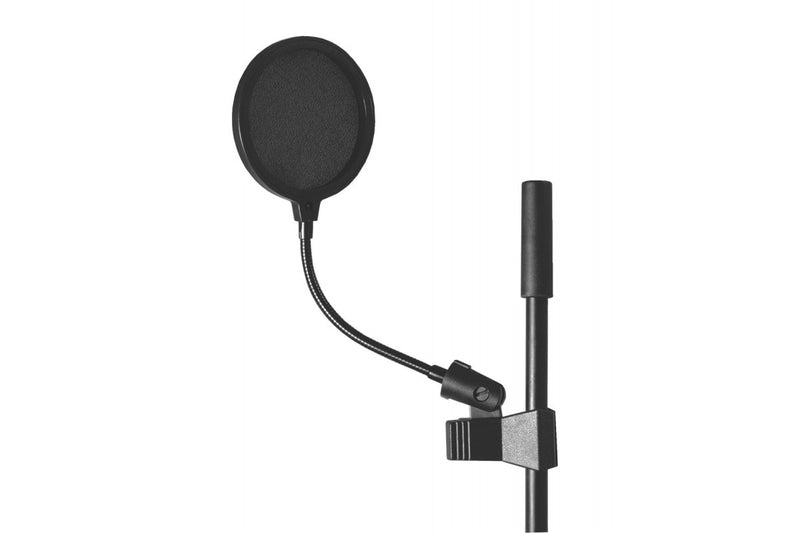 ป๊อปฟิลเตอร์ ที่กันลม On Stage ASVS4-B Pop Filter Goose Neck / Clamp 4"