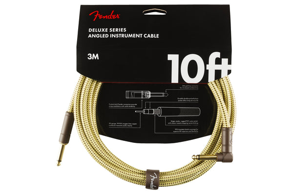 สายแจ็คกีต้าร์ FENDER DELUXE SERIES INSTRUMENT CABLE, TWEED (ตรง-งอ)