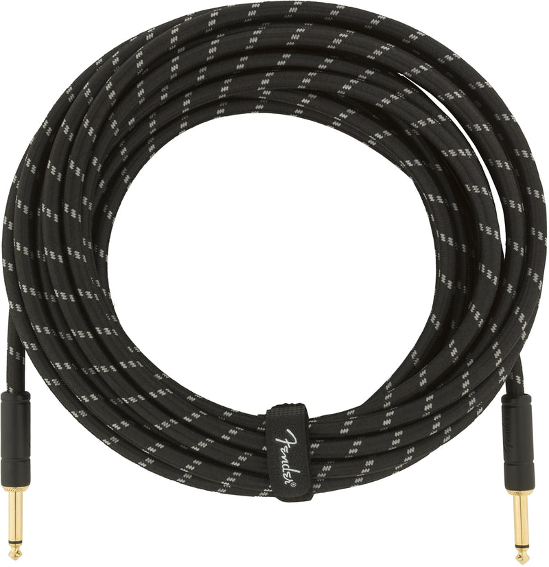 สายแจ็คกีต้าร์ FENDER DELUXE SERIES INSTRUMENT CABLE, BLACK TWEED (ตรง-ตรง)