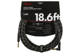 สายแจ็คกีต้าร์ FENDER DELUXE SERIES INSTRUMENT CABLE, BLACK TWEED (ตรง-งอ)