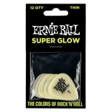 ปิ๊กกีต้าร์ Ernie Ball Super Glow Cellulose Picks (12 ตัว)