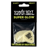 ปิ๊กกีต้าร์ Ernie Ball Super Glow Cellulose Picks (12 ตัว)