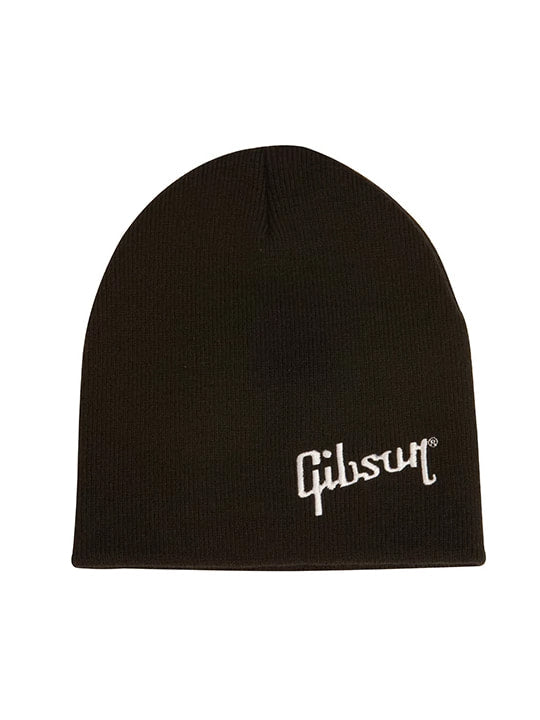 หมวกไหมพรม Gibson Beanie Black with White Logo 