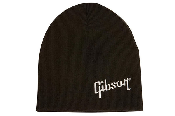 หมวกไหมพรม Gibson Beanie Black with White Logo 