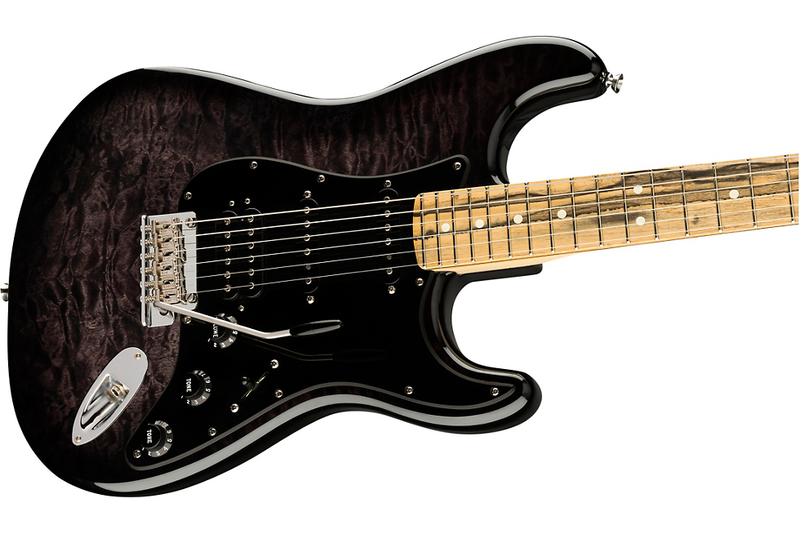 กีต้าร์ไฟฟ้า Fender American QMT Stratocaster HSS Pale Moon