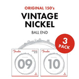 สายกีต้าร์ไฟฟ้า FENDER ORIGINAL PURE NICKEL 150 GUITAR STRINGS - 3-PACK