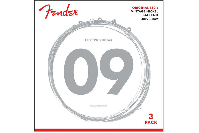 สายกีต้าร์ไฟฟ้า FENDER ORIGINAL PURE NICKEL 150 GUITAR STRINGS - 3-PACK