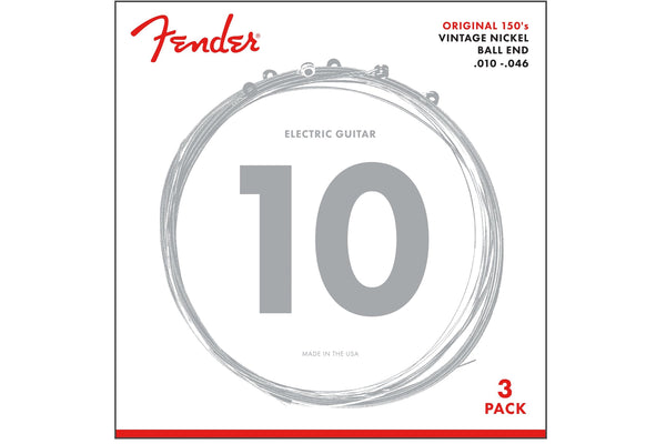 สายกีต้าร์ไฟฟ้า FENDER ORIGINAL PURE NICKEL 150 GUITAR STRINGS - 3-PACK