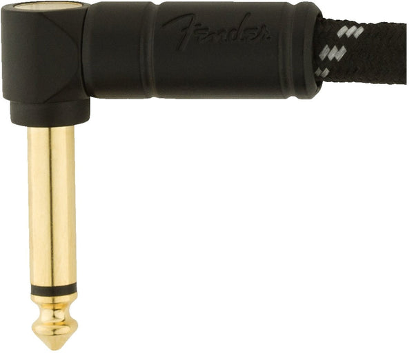 สายแจ็คกีต้าร์ พ่วงเอฟเฟค FENDER DELUXE SERIES INSTRUMENT PATCH CABLES, BLACK TWEED