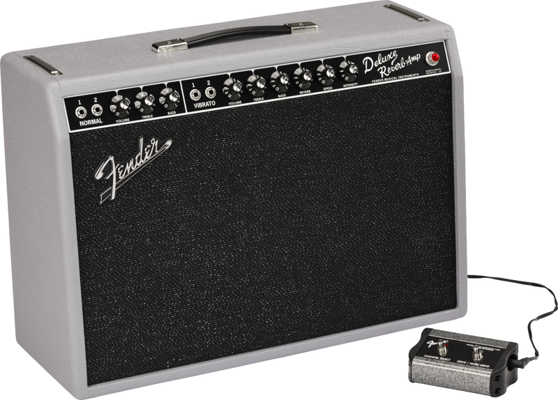 แอมป์กีต้าร์ไฟฟ้า FENDER 2020 LIMITED EDITION '65 DELUXE REVERB, SLATE GRAY REDBACK